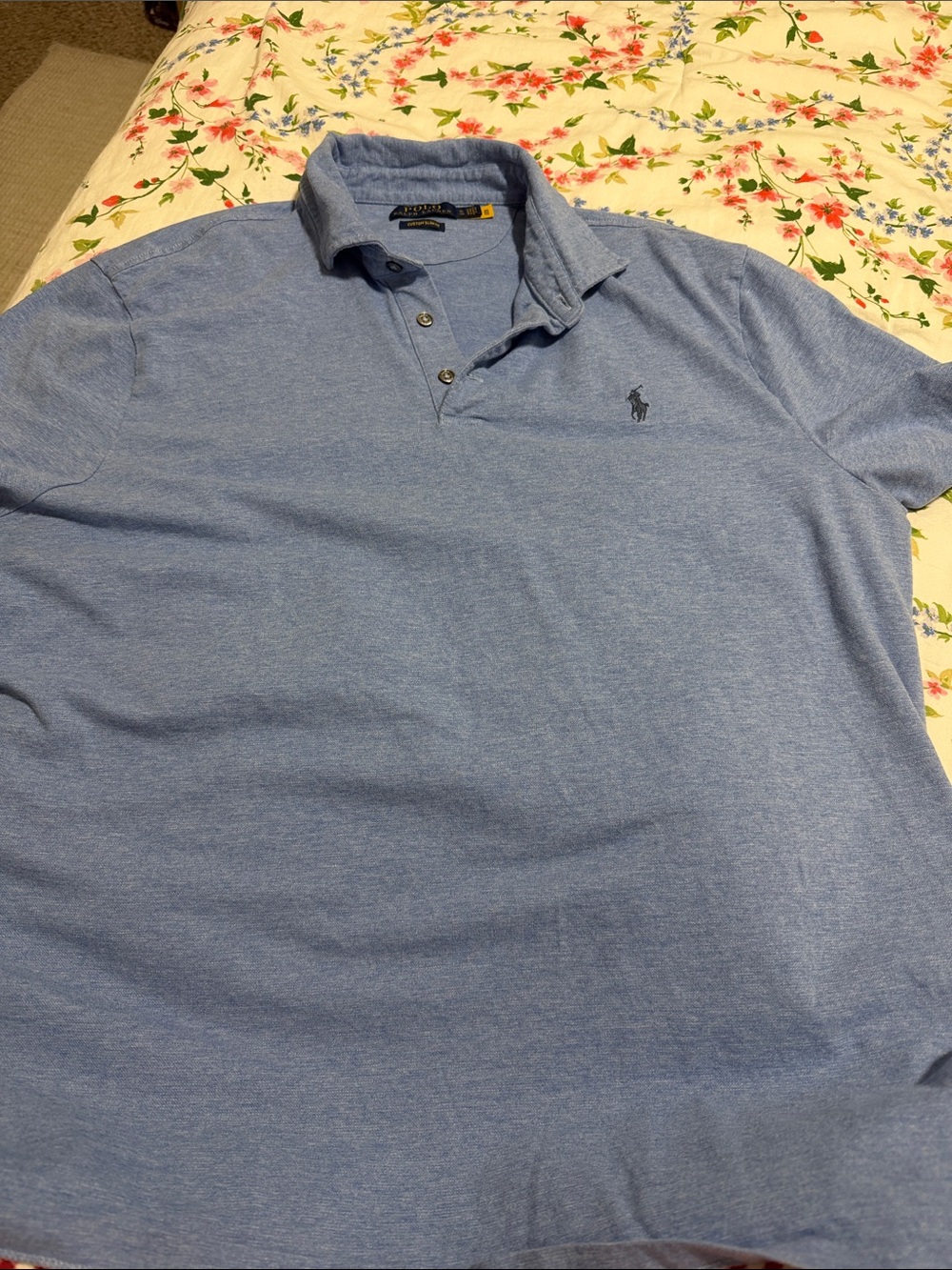 Polo by Ralph Lauren Light Blue Heather Short Sleeve Polo
